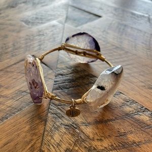 Bourbon and Bowties Purple Stone Bangle Bracelet